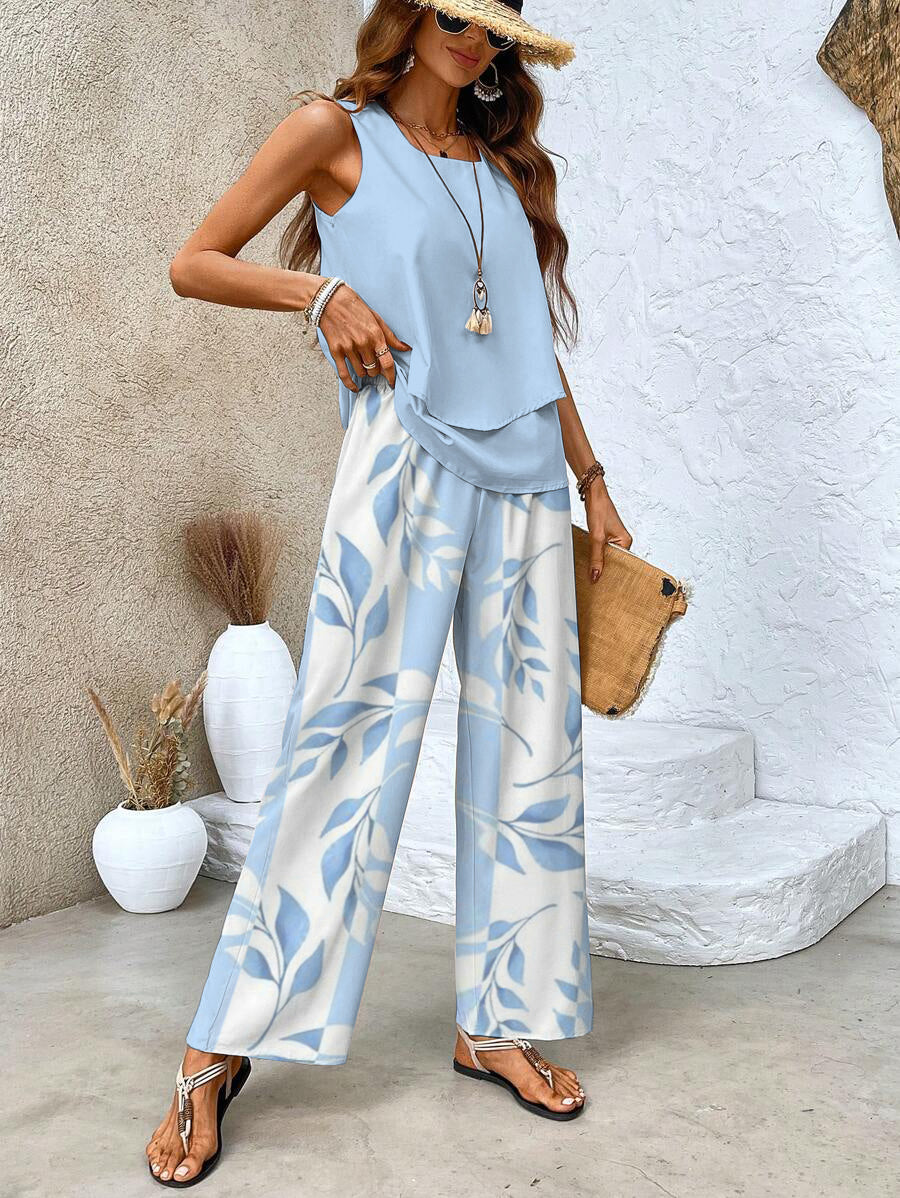 Victoria Women's Set - Chic Two-Part Summer Outfit for Warm Days