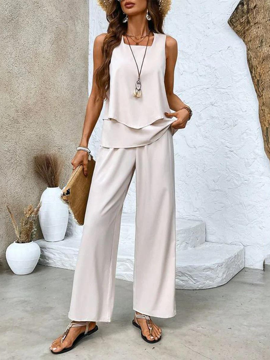 Victoria Women's Set - Chic Two-Part Summer Outfit for Warm Days