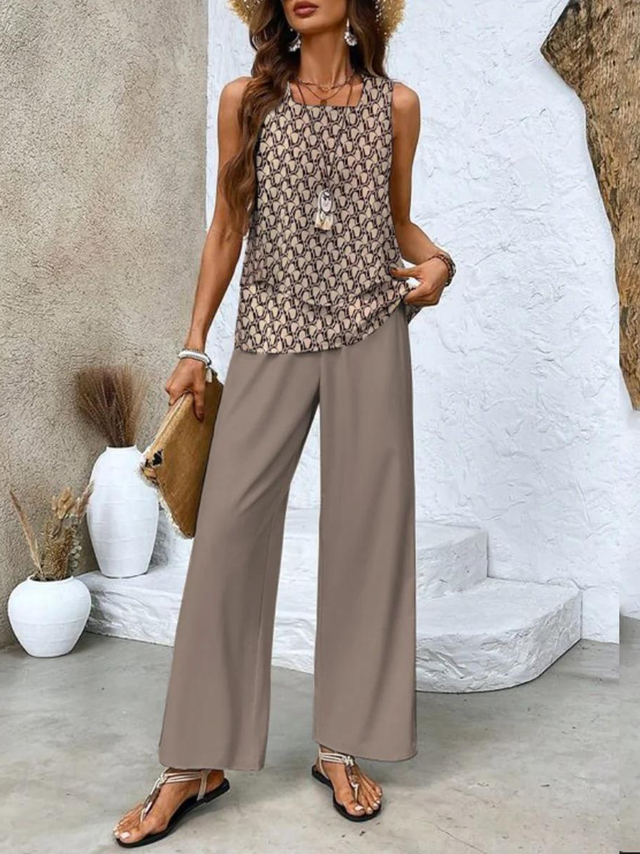 Victoria Women's Set - Chic Two-Part Summer Outfit for Warm Days