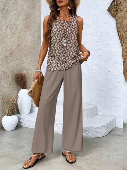 Victoria Women's Set - Chic Two-Part Summer Outfit for Warm Days