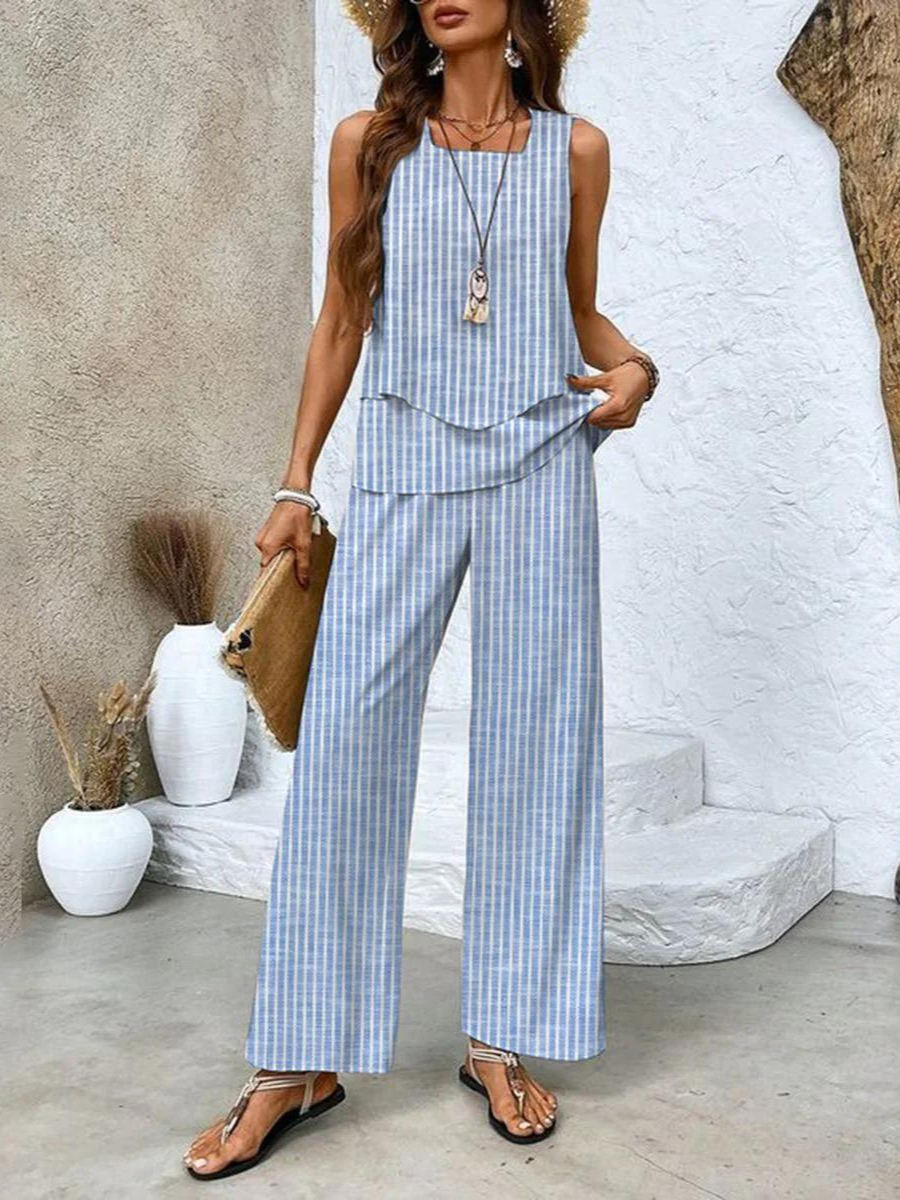 Victoria Women's Set - Chic Two-Part Summer Outfit for Warm Days