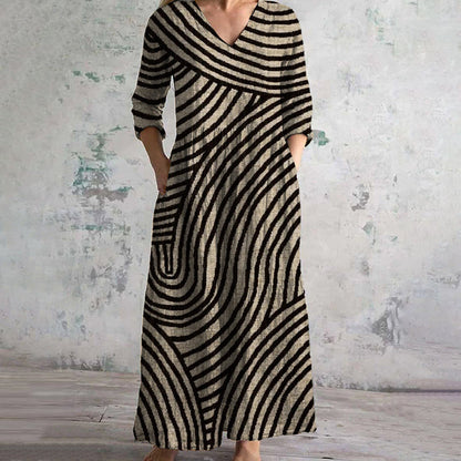 Eve - Vintage Striped Dress