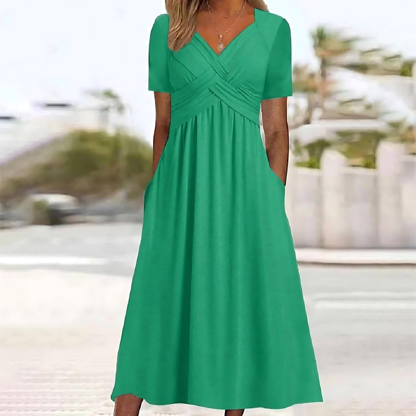 Carmen | Midi Dress with Belly Coverage