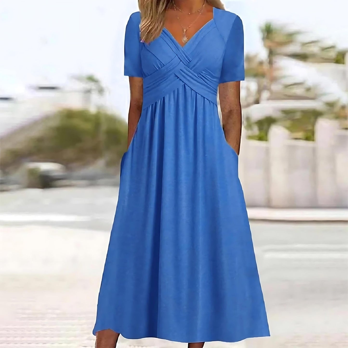 Carmen | Midi Dress with Belly Coverage