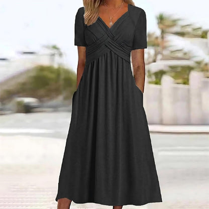 Carmen | Midi Dress with Belly Coverage