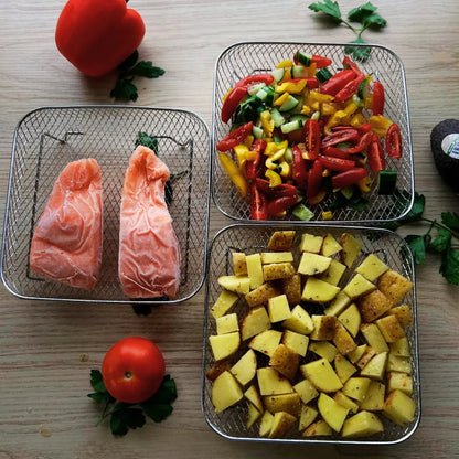 Stackable baskets for hot air fryers - more space, perfect cooking results 3