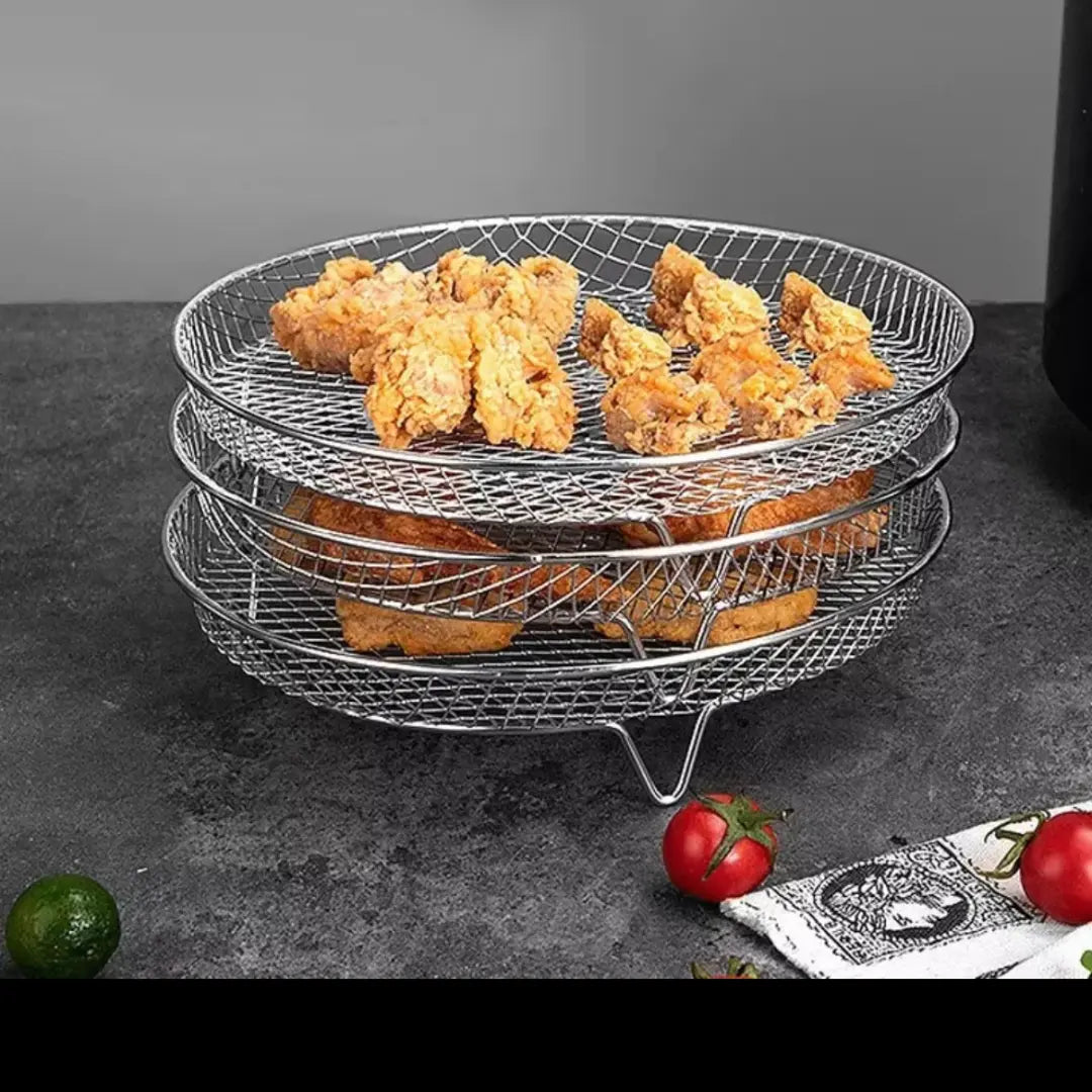Stackable baskets for hot air fryers - more space, perfect cooking results 6